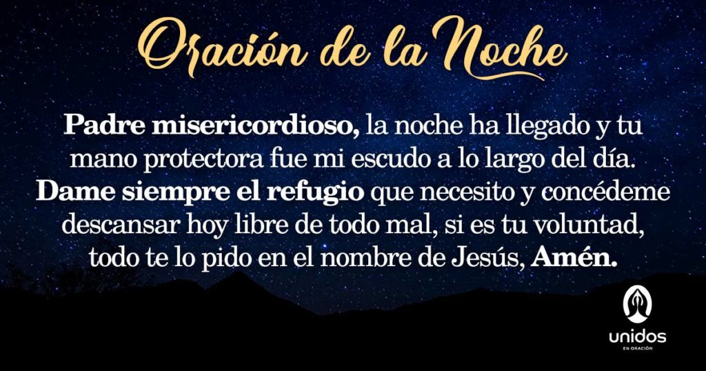 Oración de la noche para el 16 de Octubre