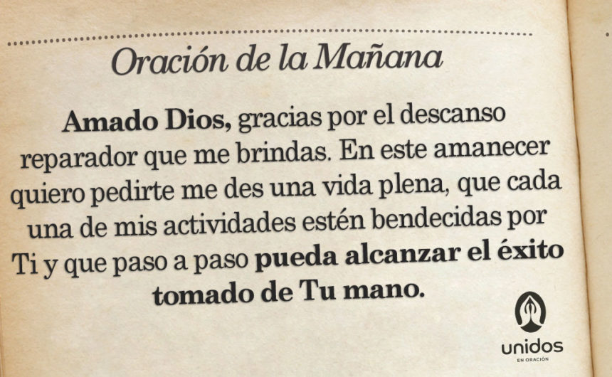 Oración de la mañana para el 30 de Octubre del 2018