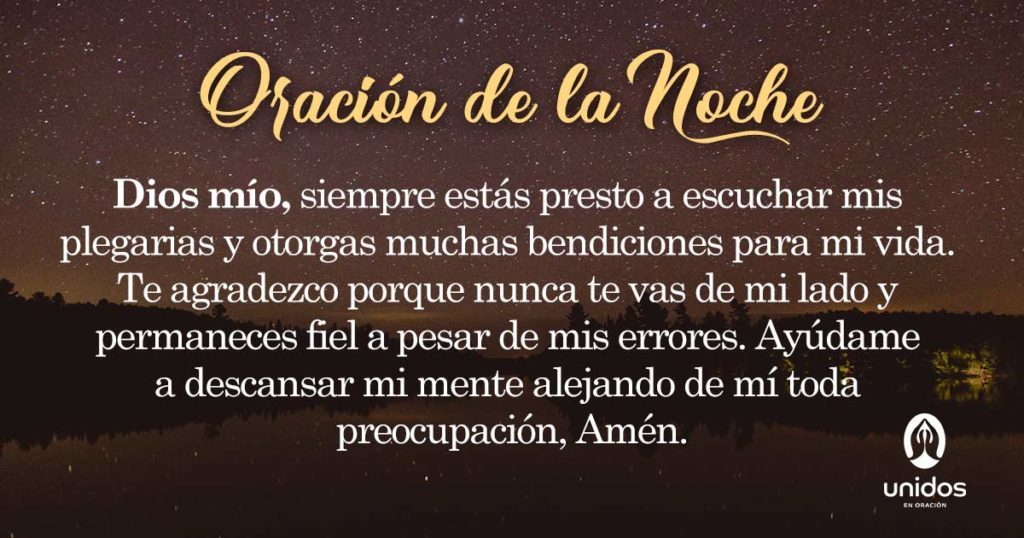 Oración de la noche para el 21 de Diciembre del 2018