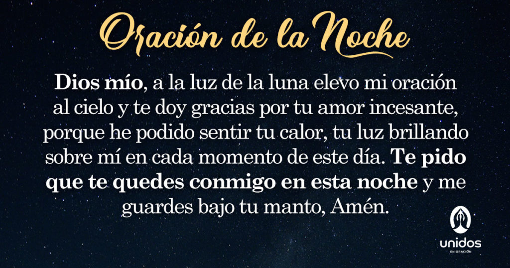 Oración de la noche para el 30 de Octubre del 2018