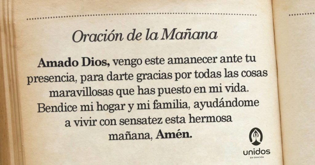 Oración de la mañana para el 4 de Enero