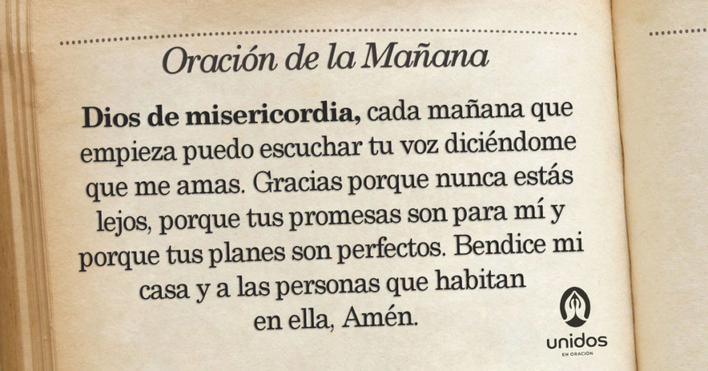 Oración de la mañana para el 9 de Enero