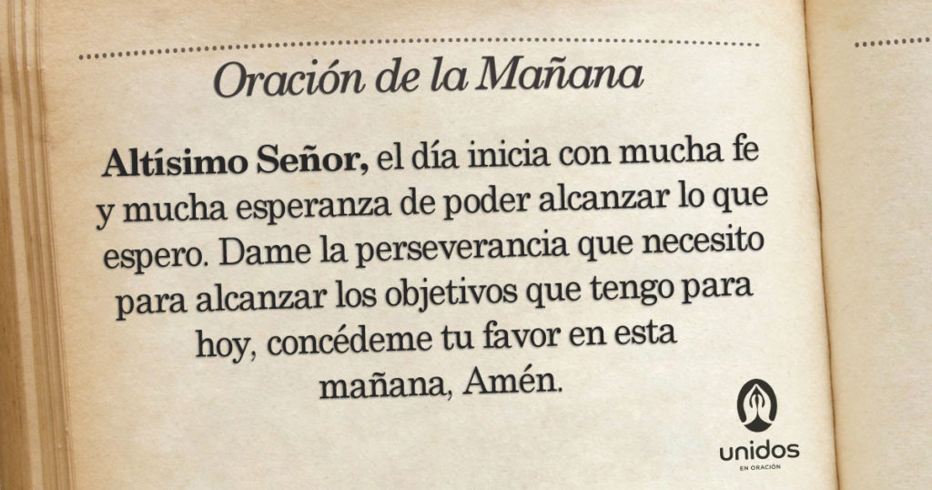 Oración de la mañana para el 10 de Enero