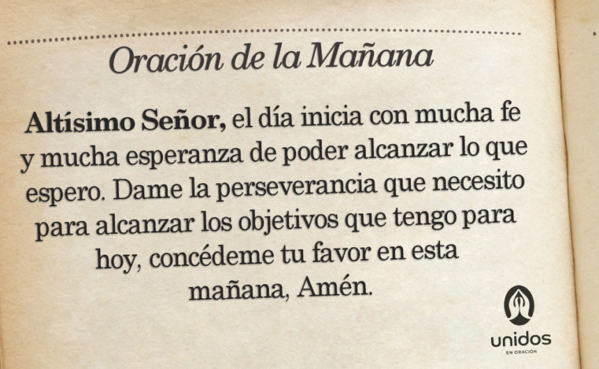 Oración de la mañana para el 10 de Enero