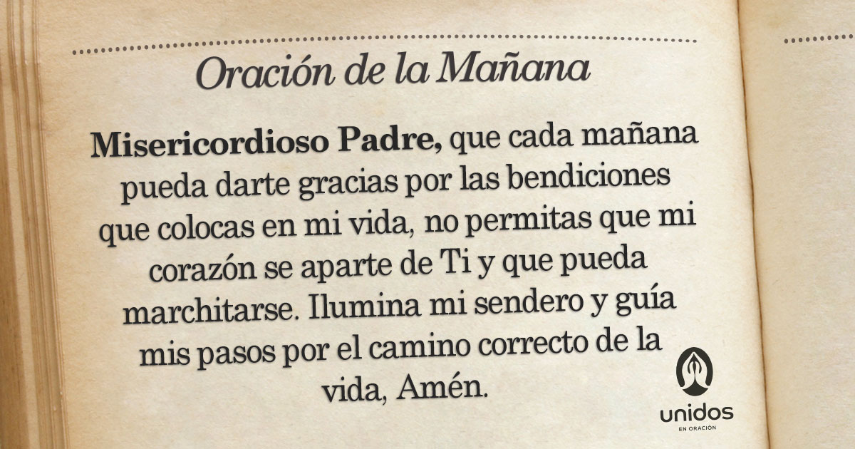 Oración de la mañana para el 11 de Enero