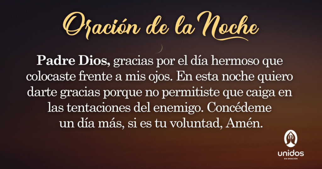 Oración de la noche para el 3 de Enero