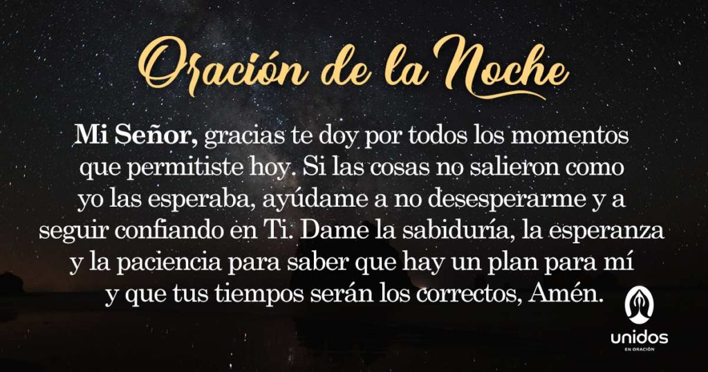 Oración de la noche para 7 de Enero