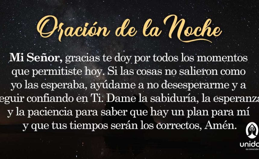 Oración de la noche para 7 de Enero