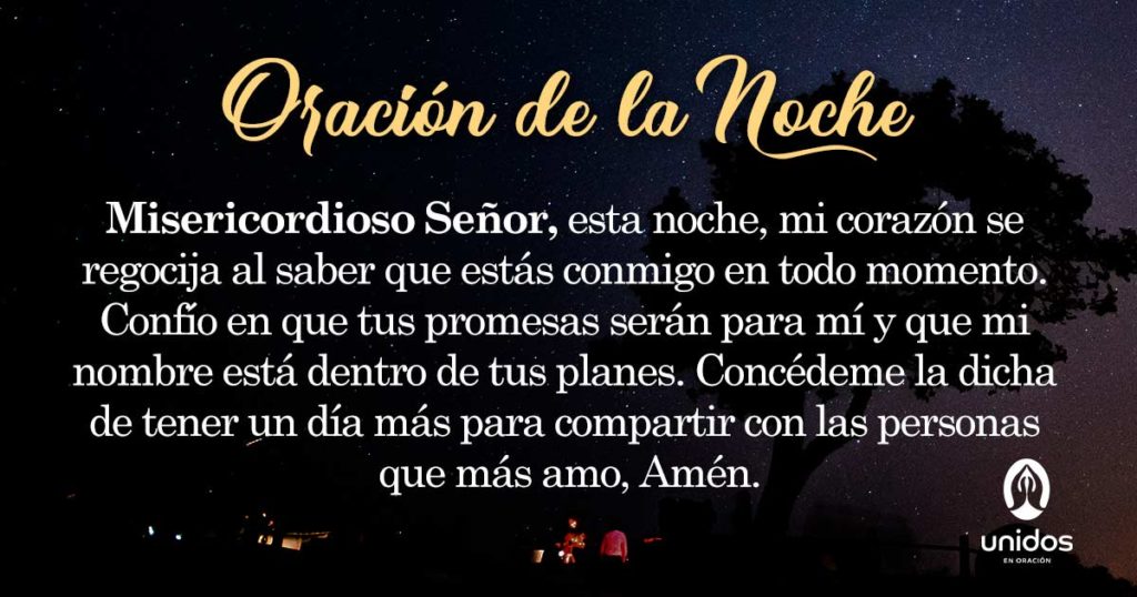 Oración de la noche para el 9 de Enero