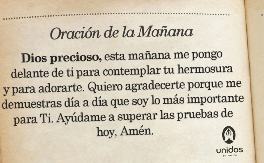 Oración de la mañana para el 6 de Febrero