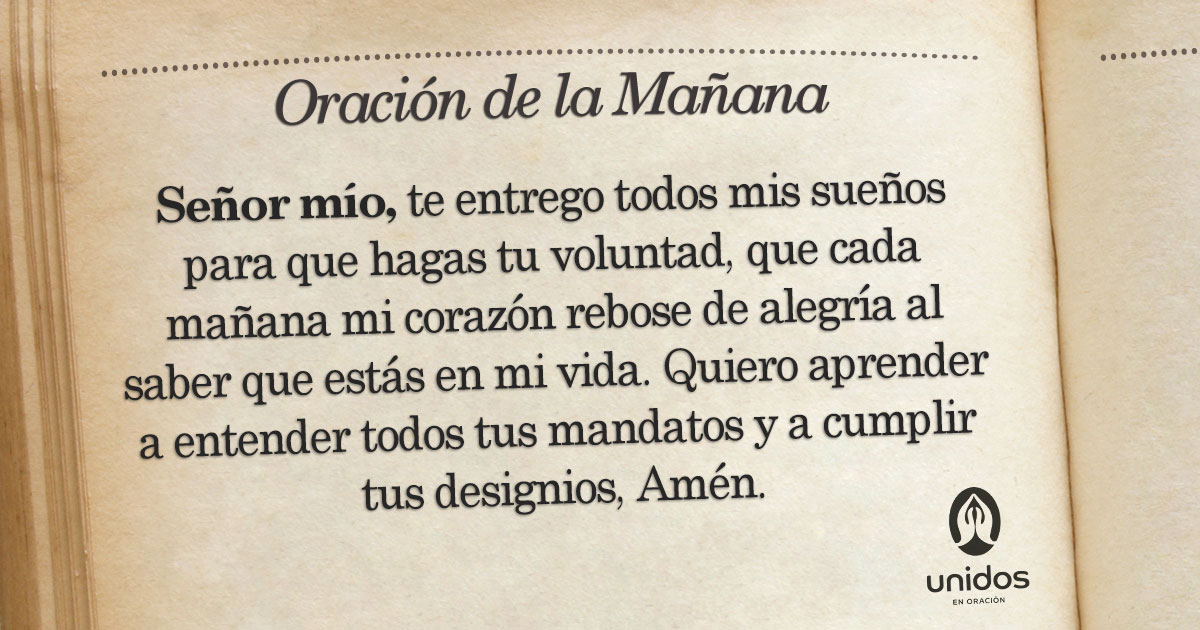 Oración de la mañana para el 15 de Enero