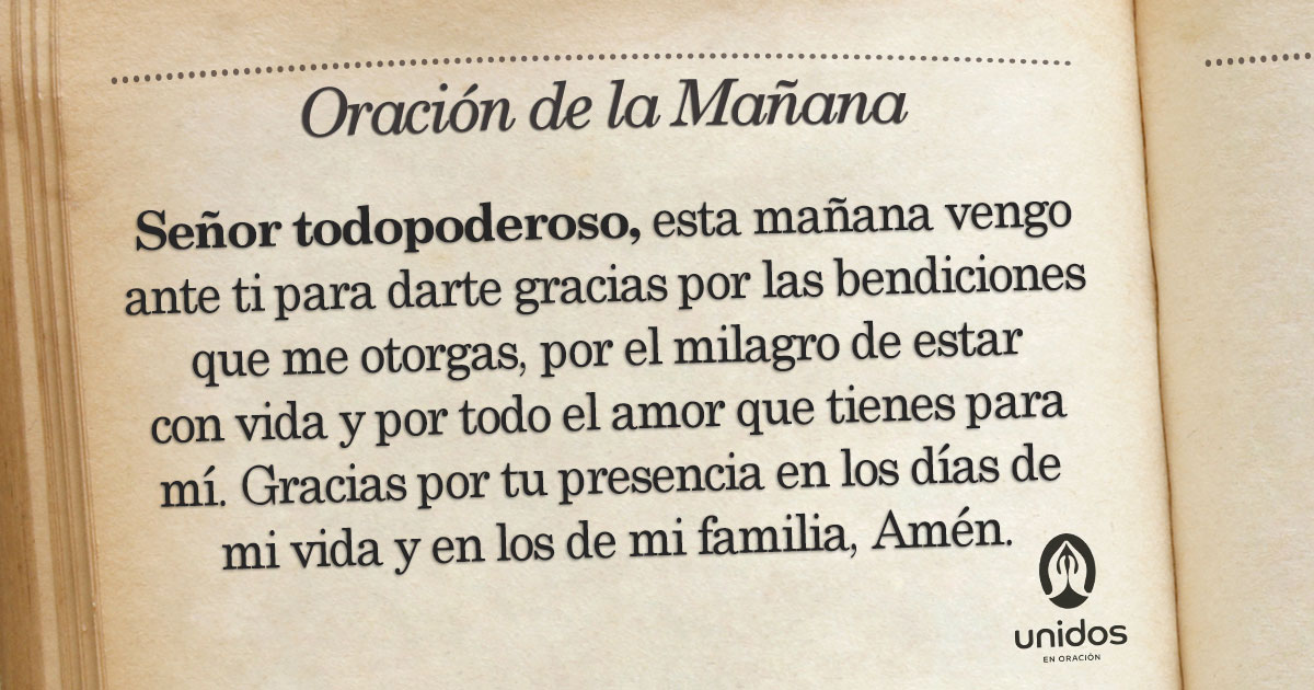 Oración de la mañana para el 16 de Enero