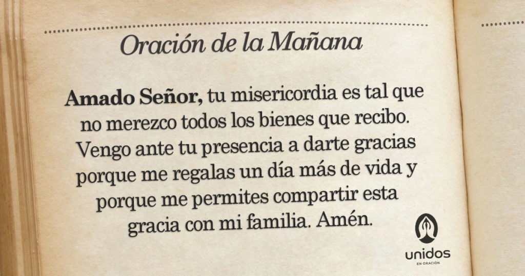 Oración de la mañana para el 20 de Enero