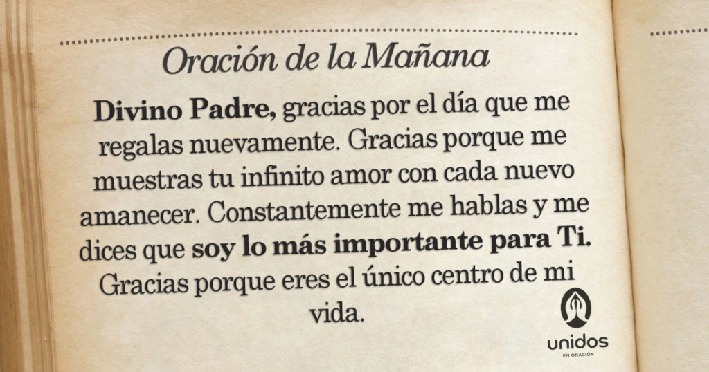 Oración de la mañana para el 21 de Diciembre del 2018