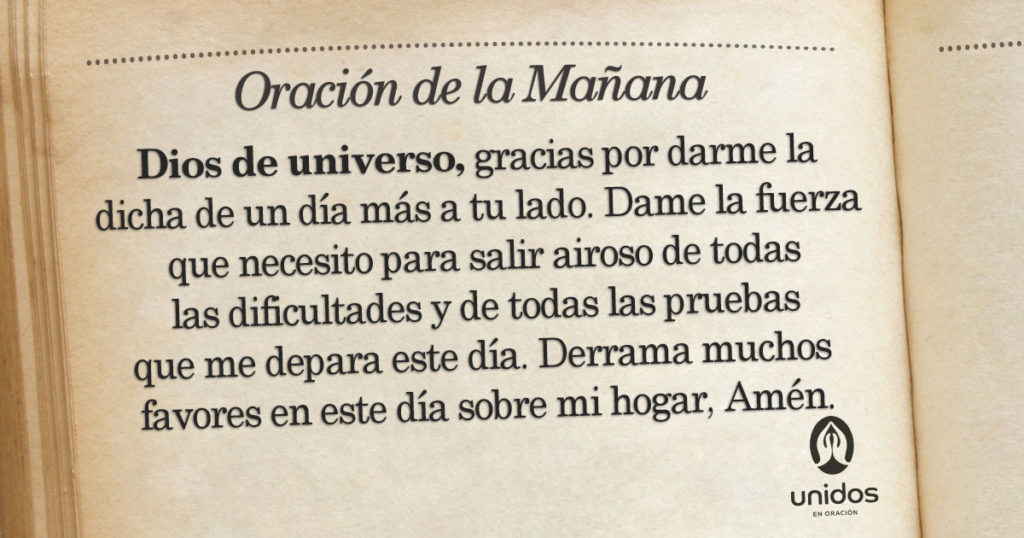 Oración de la mañana para el 27 de Enero