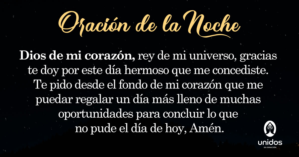 Oración de la noche para el 13 de Enero