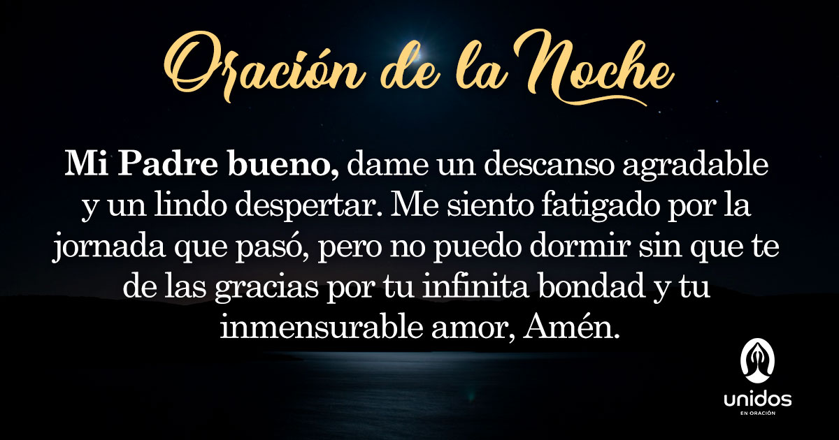 Oración de la noche para el 15 de Enero