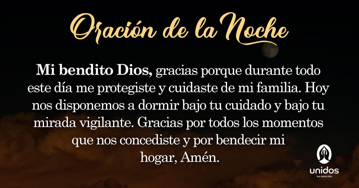 Oración de la noche para el 16 de Enero