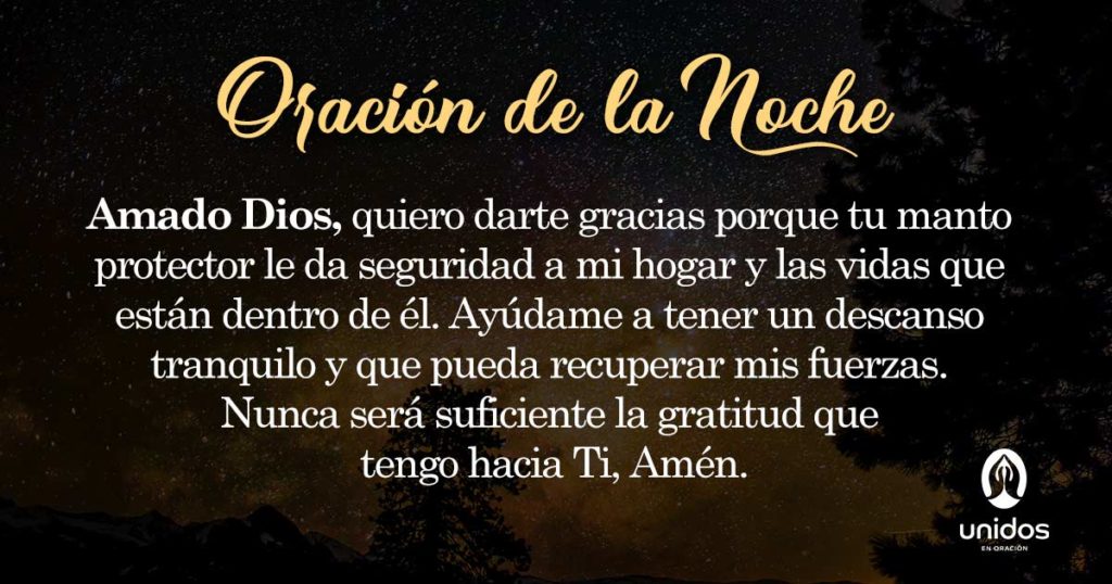 Oración de la noche para el 20 de Enero