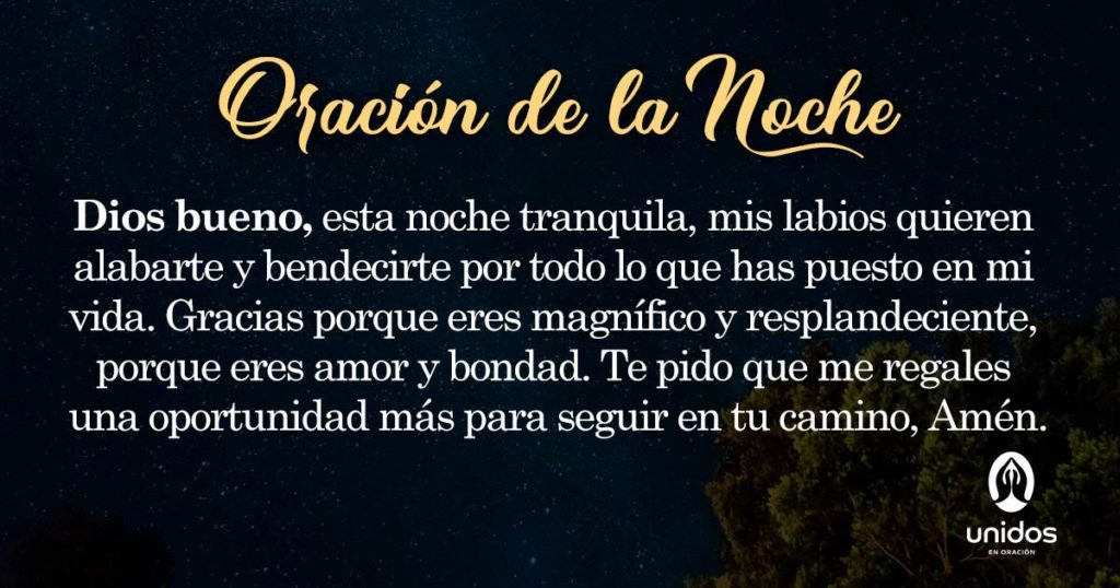 Oración de la noche para el 21 de Enero