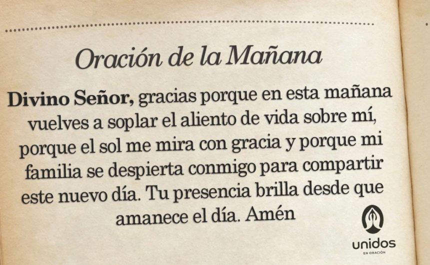 Oración de la mañana para el 1 de Marzo