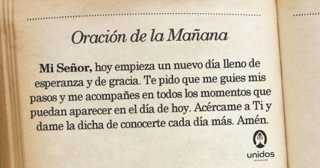 Oración de la mañana para 1º de Abril
