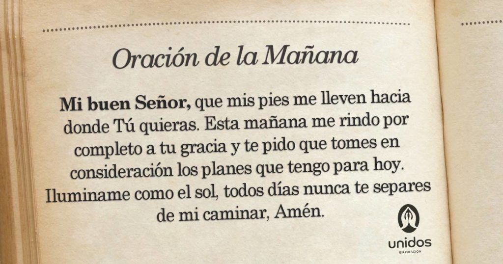 Oración de la mañana para 3 de Abril