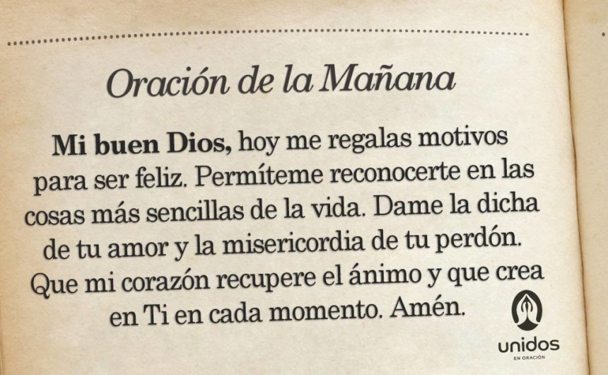 Oración de la mañana para el 4 de Marzo