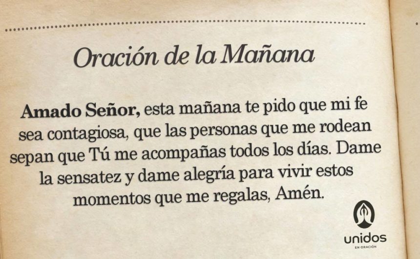 Oración de la mañana para 4 de Abril