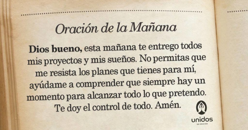 Oración de la mañana para el 05 de Marzo