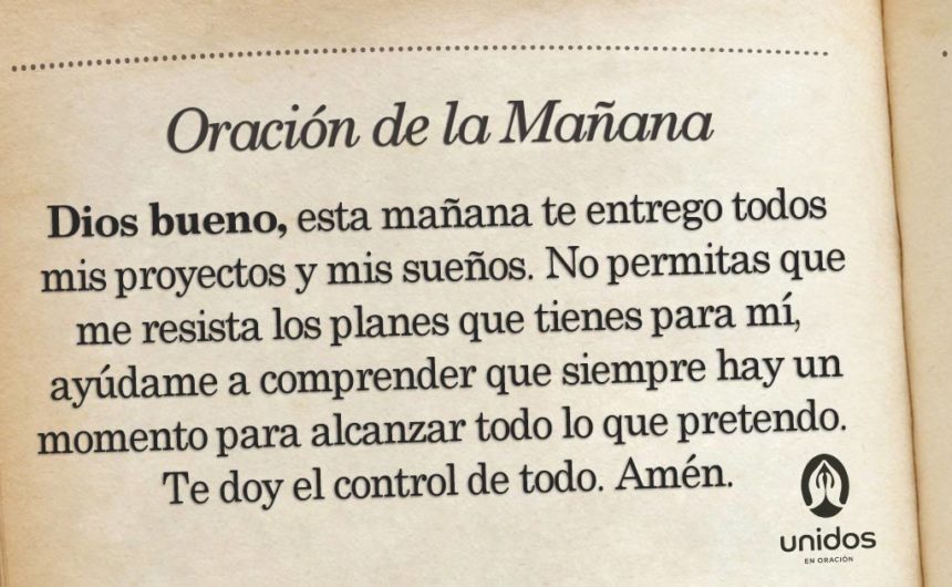Oración de la mañana para el 05 de Marzo