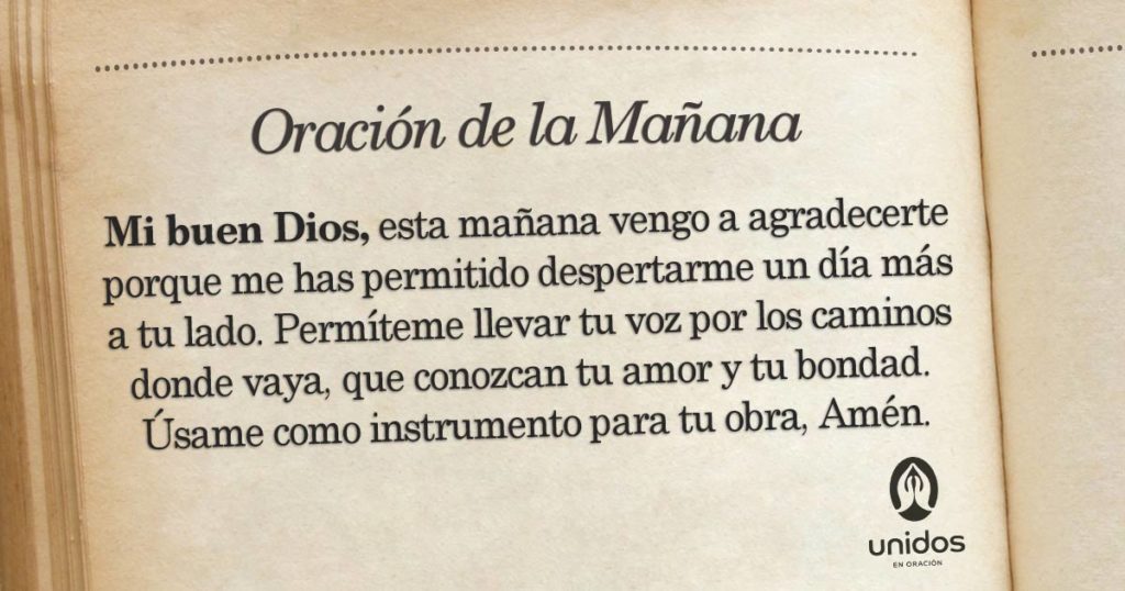 Oración de la mañana para 5 de Abril