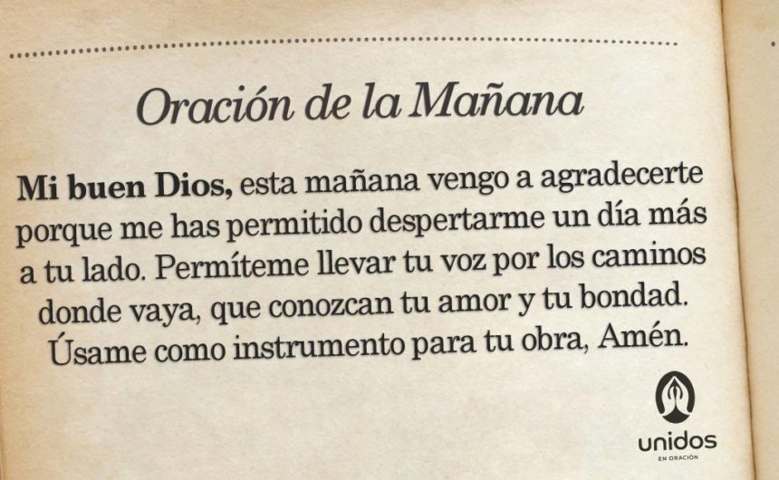 Oración de la mañana para 5 de Abril