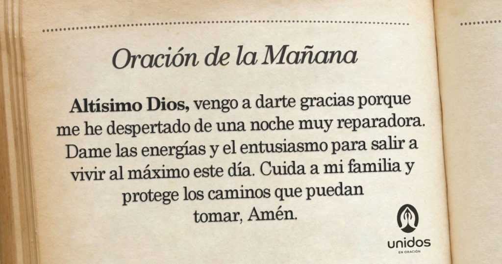 Oración de la mañana para 6 de Abril