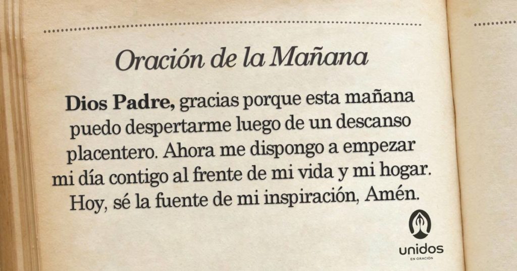 Oración de la mañana para el 07 de Marzo