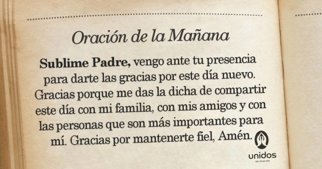 Oración de la mañana para el 09 de Marzo