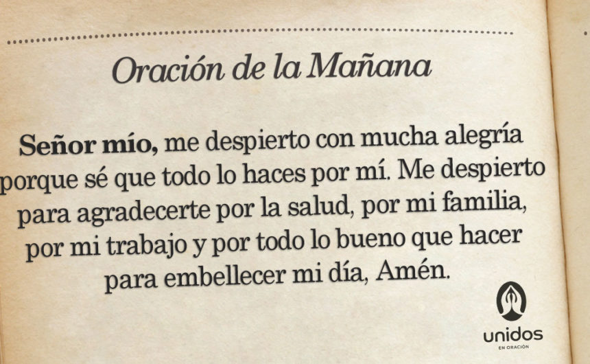 Oración de la mañana para el 09 de Mayo
