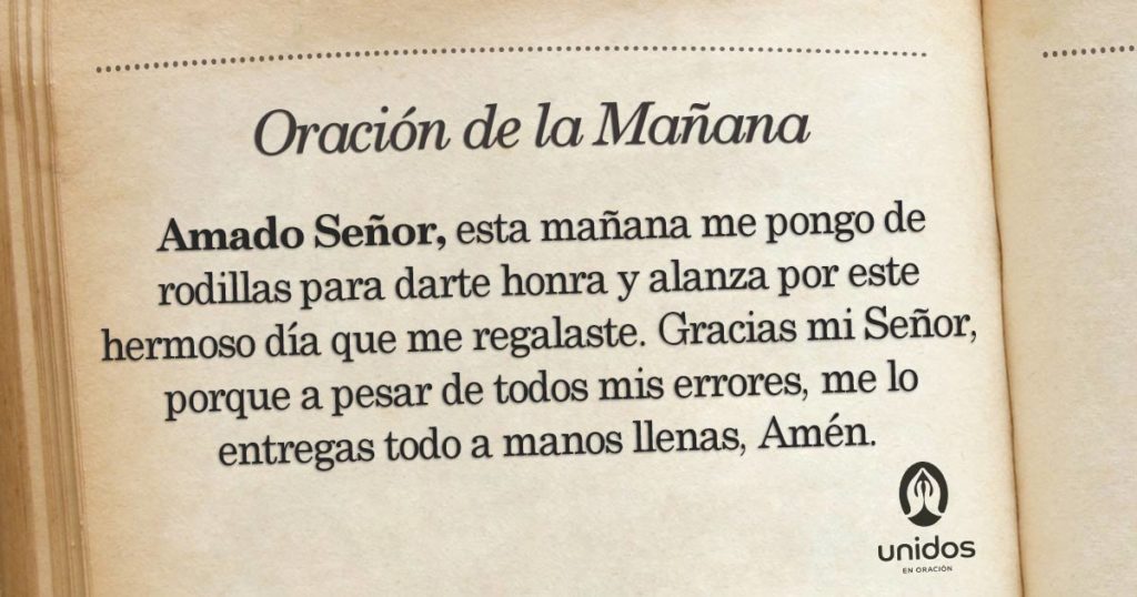 Oración de la mañana para el 10 de Marzo