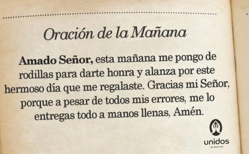 Oración de la mañana para el 10 de Marzo