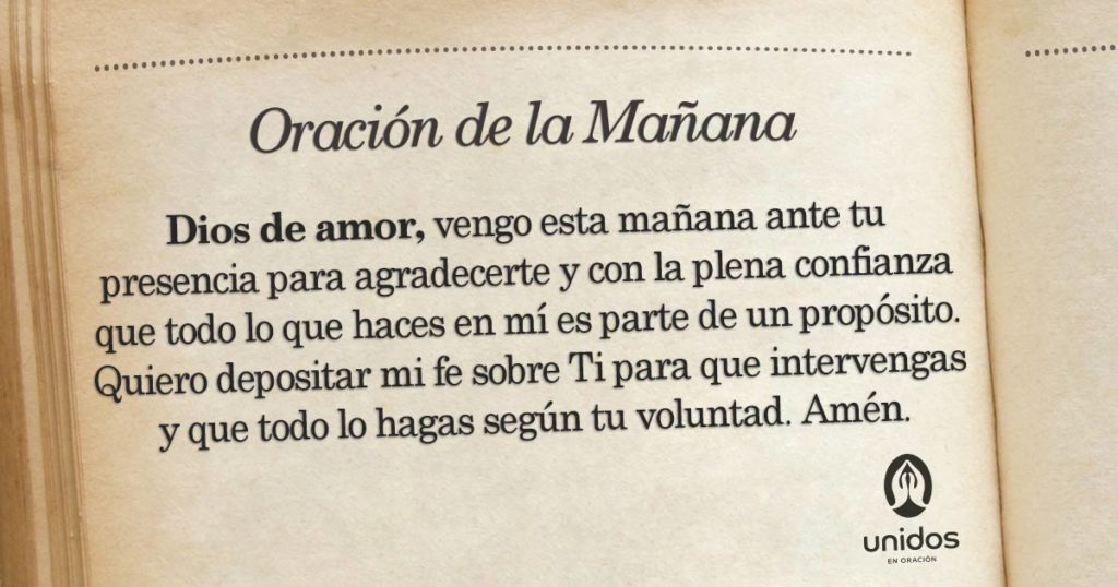 Oración de la mañana para 10 de Abril