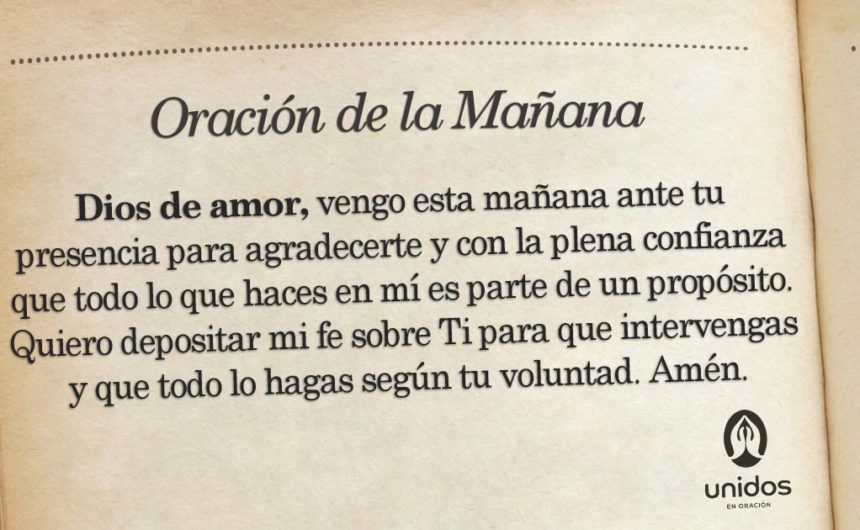 Oración de la mañana para 10 de Abril
