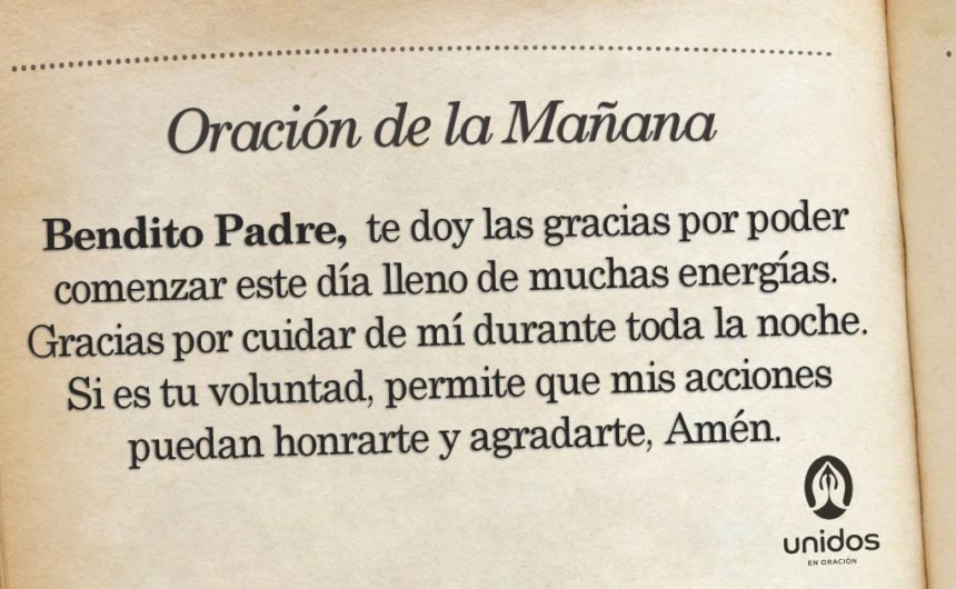 Oración de la mañana para el 12 de Marzo