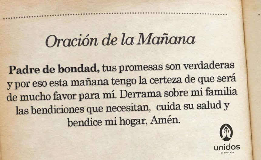 Oración de la mañana para 13 de Abril