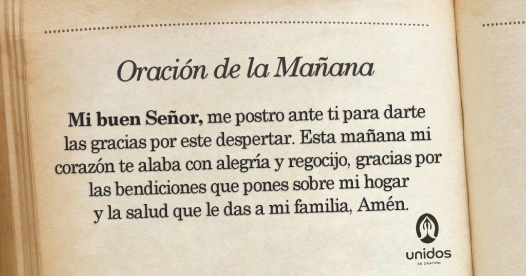 Oración de la mañana para 15 de Abril