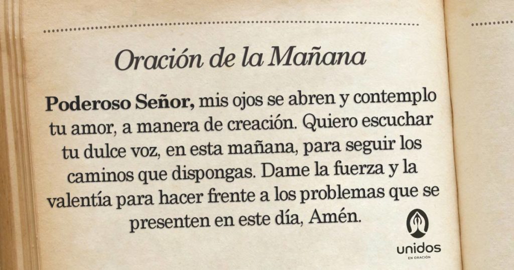 Oración de la mañana para el 16 de Marzo