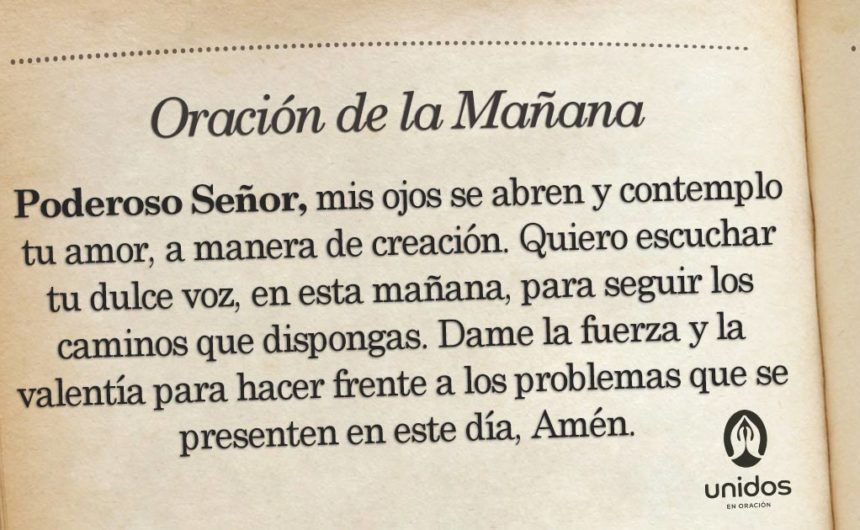 Oración de la mañana para el 16 de Marzo