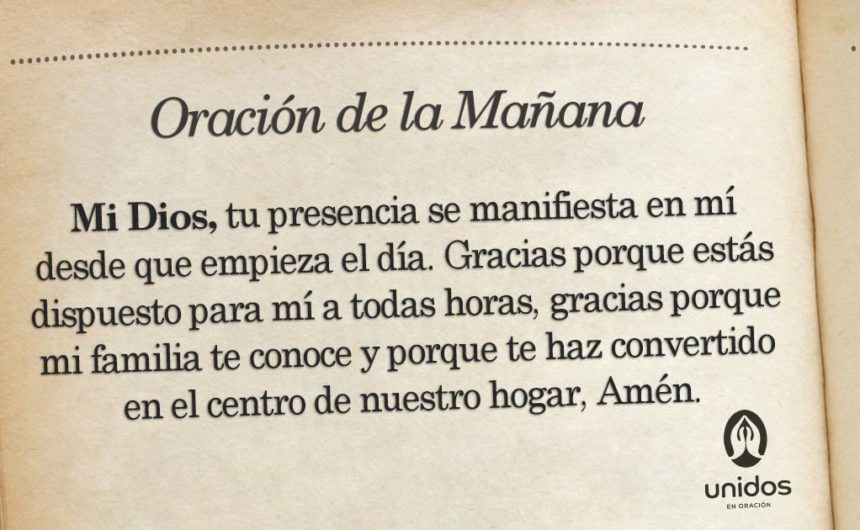 Oración de la mañana para el 17 de Marzo