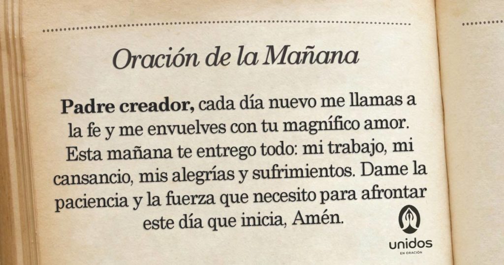 Oración de la mañana para el 18 de Marzo