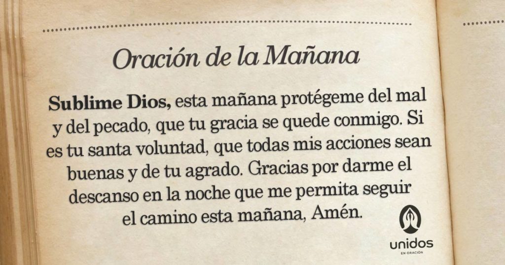 Oración de la mañana para el 20 de Marzo