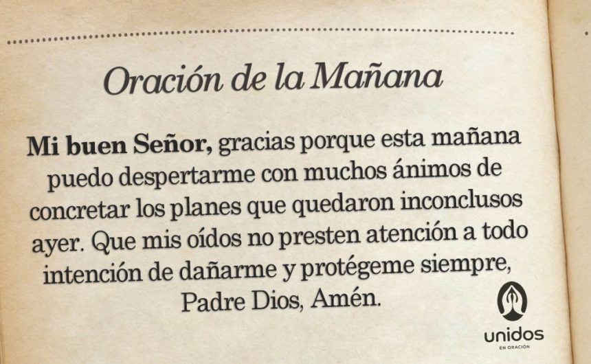 Oración de la mañana para el 24 de Marzo